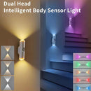 4PCS USB Rechargeable Motion Sensor Night Light 3 Modes, LED Magnetic Mounting Up Down Wall Lamp Indoor for Stairway, Bedroom