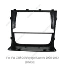 Car Facia Panel 9Inch Frame Audio Fitting Adaptor Dash Trim Kits For VW Golf G6/Voyage/Saveiro 2008-2012 Double Din Radio Player