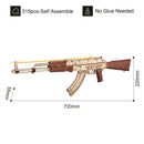 Robotime Rokr 自动步枪 AK-47 枪支积木模型拼搭套件玩具，儿童男孩生日礼物 - LQ901