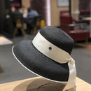 Hepburn Sun Hat Women Summer Sunscreen Straw Hat Female Retro Bow French Elegant Hat Big Eaves Sunshade Beach Hat