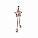Pure Russian 585 Rose Gold Necklace XINGX Tassel Purple Gold Necklace Colored Gold Tassel Necklace for Women