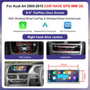 8.8"12.3" Car Multimedia Linux Touch Screen For Audi A4 2009-2015 Wireless CarPlay Android Auto Airplay Car Multimedia
