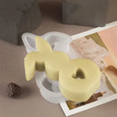 Cute Rabbit Candle Silicone Mold Gypsum Car Mounted Incense Expanding Gypsum Soap Mold Easter Bunny Aromatherapy Candle Mold