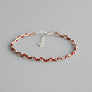 La Monada 16+2cm 14K Gold Filigree Line 925 Sterling Silver Rope Bracelets Thread Line String Jewelry Bracelets For Women Girls