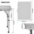 Klappbarer Campingtisch Outdoor Indoor Garten Balkon Markt Küche Arbeitstisch Verstellbar Weiß Tragbarer Picknicktisch 60x45 cm