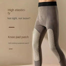 Thickened Elastic Waist Leggings for Autumn and Winter Graphene Self-heating Knee Protection Thermal Casual Leggings Men's Pants