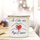 The Entire Universe Best Dad Print Coffee Cup Enamel Mugs Gift Father's Day Drink Wine Juice Cup Fathers Day Gifts Enamel Mug