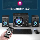 3D Hifi Stereo USB Active Bluetooth Speaker Computer Multimedia RGB Subwoofer AUX, USB, TF Suitable for TV, Computer Audio