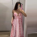 Fashion Women Floral Dress Sleeveless Spaghetti Strap Cinched Waist Slim Female Dress Chic Summer Vacation Clothes 2026 New