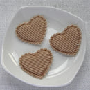 50pcs 21x25/32x37mm Padded Corduroy Fabic Heart Appliques for DIY Hat Clothes Leggings Sewing Supplies Headwear Decor Patches