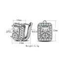 2020方形925银针耳钉女款大水晶耳环新款礼物批发Brincos Boucle D'oreille Femme