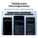 TOPDON CarPal OBD2 汽车代码阅读器扫描仪 汽车健康检查 烟雾检查 电池测试 全系统扫描 6 项复位服务