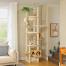 The Summit Tower | Floor-to-Ceiling Wooden Cat Tree with Hammock & Scratching Posts