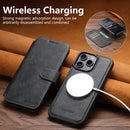 PU Leather Wireless Charging Card Holder Stand Wallet Magnetic Flip Cover Phone Case For iPhone 17 Pro Max 16 Plus 15 14 13 12