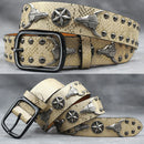 Rivet PU  Leather men's belt Fashion alloy belts Buckle luxury brand jeans belts for men business belt female belt