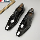 The Milan | Italian Patent Leather Oxford — Hand-Lasted Formal Business Shoe