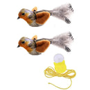 Wall‑Mounted Sound‑Activated Plush Bird Catnip Toy, Interactive Kitten Chasing Teaser, Indoor Pet Play Entertainment Accessory