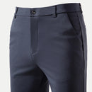 Men's Elastic Slim Fit Khaki Trousers Casual Pants Classic Fashion Suit Sports Pants Spring Summer