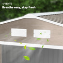 The Outsunny Vault | 9 x 6 ft Galvanised Steel Garden Storage Shed