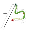 Cat Toy Feather Cat Teaser Wand Cat Interactive Toys Funny Caterpillar Colorful Rod Christmas Hairball Teaser Wand Pet Supplies