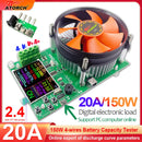 150W 四线电池容量测试仪 2.4 英寸 TFT 彩色屏幕 数控型电子负载电源放电测试仪 带欧盟适配器