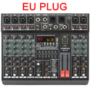 LOMEHO 6 Mono Channels Mixing Console 99 Digital Effects Bluetooth USB PC Sound Audio Mixer with 48V for Karaoke Church AM-GT6
