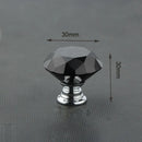 30mm Diamond Shape Design Crystal Glass Knobs Cupboard Pulls Drawer Knobs Kitchen Cabinet Handles Furniture Handle Hardware