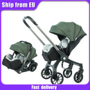 EU STOCK 4in1 baby stroller two-way Multifunctional newborn baby stroller 3in1 Foldable Basket type seat Lightweight Travel Pram