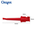 Cleqee P5002 10个 SMD IC 测试钩夹 迷你抓手 铜夹 ABS护套 适用于面包板万用表 DIY电子线缆