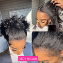 CEXXY Kinky Straight 360 HD Lace Frontal Wigs Wig For Black Women Yaki Straight Ponytail Human Hair Cheap Wigs On Clearance Sale