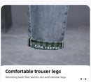 Hot summer jeans for men, trendy Korean style, slim fit