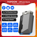 TOPDON CarPal OBD2 汽车代码阅读器扫描仪 汽车健康检查 烟雾检查 电池测试 全系统扫描 6 项复位服务