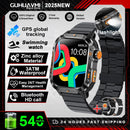 New Outdoor 10ATM Waterproof Swim Smart Watch Men GPS Compass Flashlight 540mAh Large Battery Bluetooth Call Sport HD Smartwatch