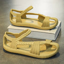 Unisex Breathable Beach Sandals EVA Material Large Size 36-47 Woven Pattern Slip-On Shoes Comfortable Lightweight Summer Sandals