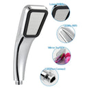 Bathroom Shower Head 300-Hole Square Hand-Held Pressurized Nozzle Bath Shower Pressurized Shower Head Water-Saving