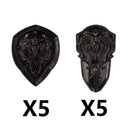 Medieval MOC Weapon Figure Accessories Building Blocks Soldiers Sword Shield Bow Arrow Trident Hammer Axe Spear Brick Kid Toy