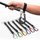 Goture 3件套钓鱼失手绳 12cm/15cm/18cm 船钓防丢绳 可伸缩盘绕连接绳带登山扣 适用于钳子控鱼器