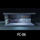 1/64 Diorama Car Parking Lot Model LED Light Underground Double-layer Car Garage Scene Model Display