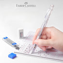 FABER CASTELL Flat Lead 1.8mm For Exam Mechanical Pencil 2B Set With Refills, Eraser Draft Drawing Art Sketching Calligraphy