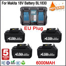 Bonacell 6000mah For Makita BL1830 18V Power Tools Compatible For Makita BL1850 BL1860 BL1890 Replacement Battery And Charger