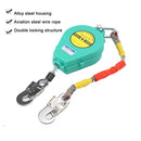 Self Retracting Lifeline 330lbs Fall Arrester Fall Protection with Alloy Steel Hook & Steel Wire Rope 23ft 7m