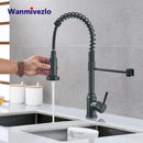 The Minimalist Retractable Kitchen Faucet in Brushed Stainless