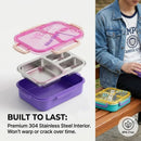 Microwavable 304 Stainless Steel Lunch Box 2/3 Compartment Bento Box Leakproof Food Storage Containers Adults Kids School