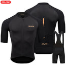 Raudax 2024夏季青少年短袖骑行服套装透气山地自行车骑行服Maillot Ropa Ciclismo队服套装