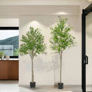 Artificial Olive Tree 4/5/6 FT Tall Artificial Plant With Fruit Halloween Christmas Decorations Olive Tree with Pot Room Decor