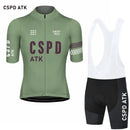 CSPD ATK men's cycling sportswear set summer lightweight cycling jersey sponge cushion cycling bib MTB cycling suit