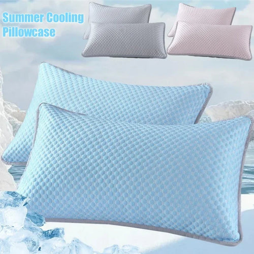The Subzero Rest | Ice Bean Cooling Pillowcase Set — 48x74cm, Japanese Q-Max Fabric