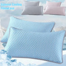 1-4PCS 48x74cm Ice Bean Pillowcase Summer Cooling Solid Color Cool Touch Fabric Washable for Air Conditioning Room