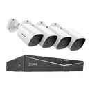 SANNCE 8路1080P Lite DVR闭路电视系统，带4/8个FD 2.0MP安全摄像头，红外户外IP66视频监控套件，支持移动侦测