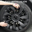 4PCS Hub Cap Performance Replacement Wheel Cap 19 Inch Automobile Hubcap Full Rim Cover Accessories for Tesla Model Y 2018-2024
